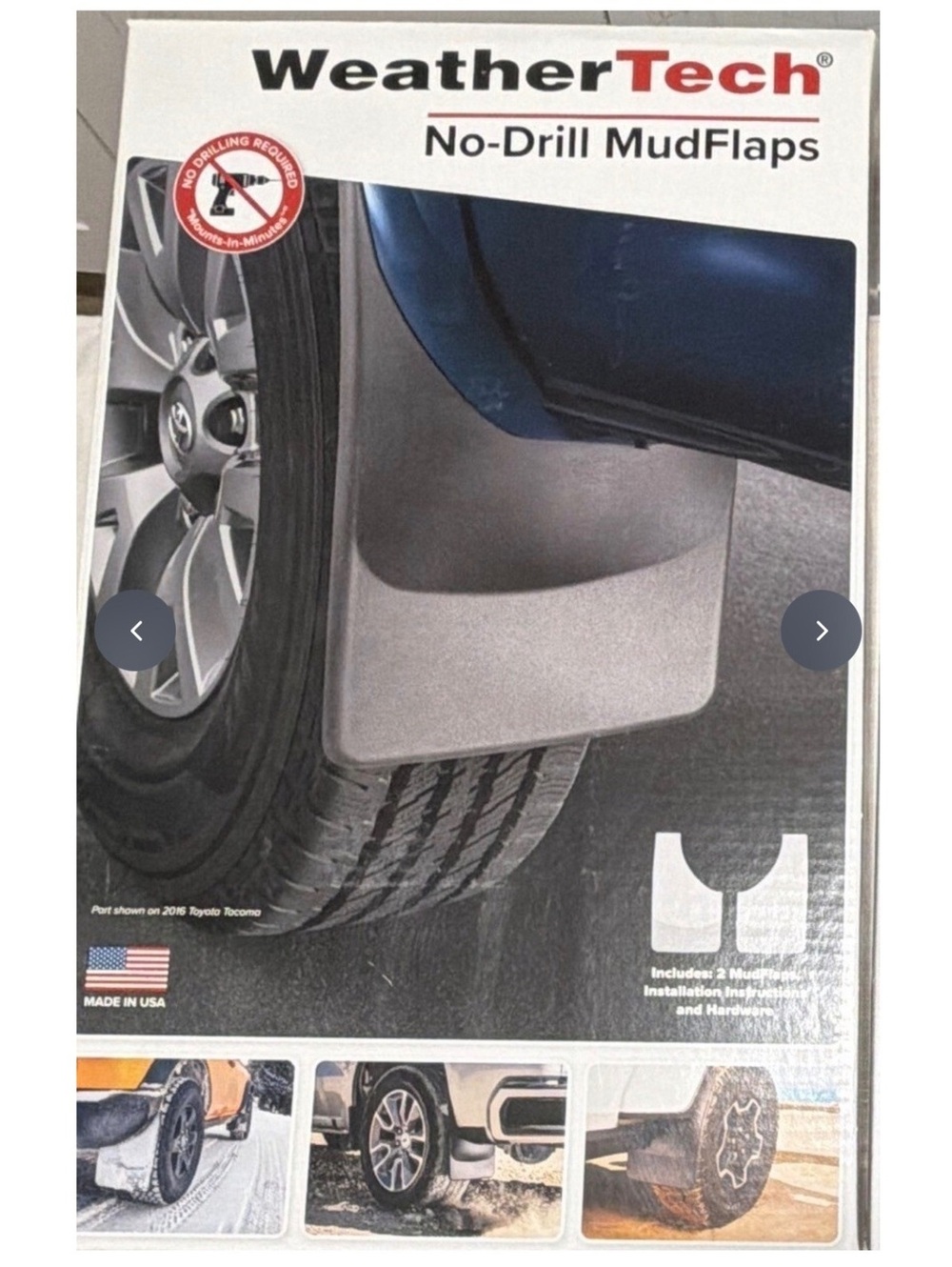 WeatherTech No-Drill Rear MudFlaps (120066)